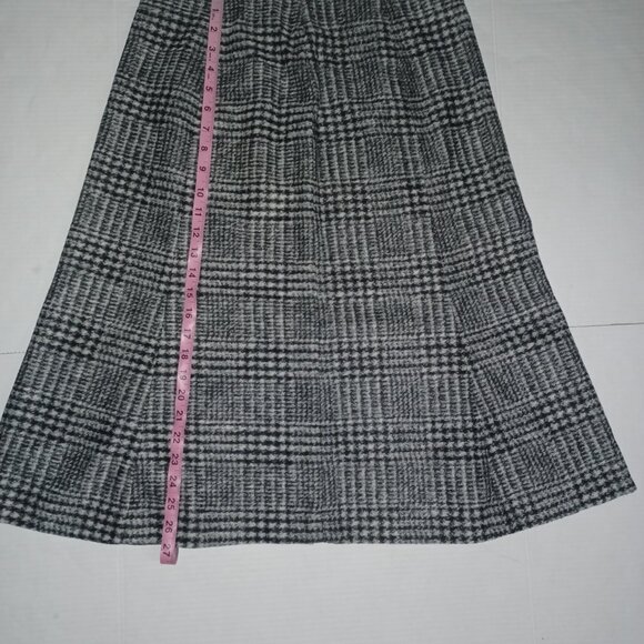 UNIQLO WOOL BLEND FLARE SKIRT CHECKERED PLAID - Picture 9 of 11